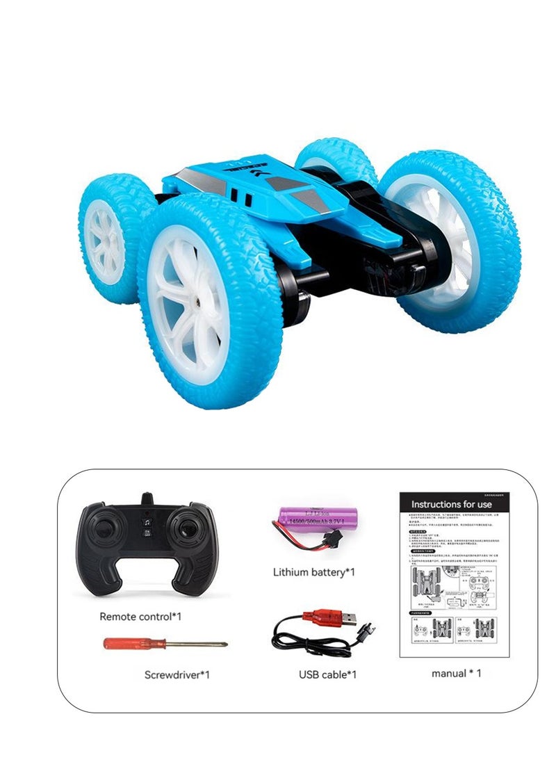 Four Way Double-sided Stunt Car, Fancy Butterfly Car, Children's Flowering Rotating, Illuminated Boy Toy Car  - Image 1