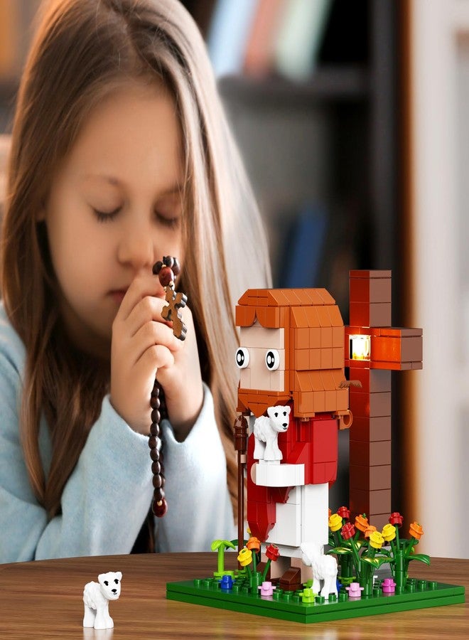 Vonado Jesus Building Block Set, The Shepherd God，Compatible with Lego Jesus Building Toy, Bible Story Jesus Figures with LED Light，Easter, Christmas, Christian Gift for Adults and Kids Age 6+(324PCS) - Image 3