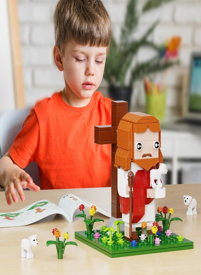 Vonado Jesus Building Block Set, The Shepherd God，Compatible with Lego Jesus Building Toy, Bible Story Jesus Figures with LED Light，Easter, Christmas, Christian Gift for Adults and Kids Age 6+(324PCS) - Image 2