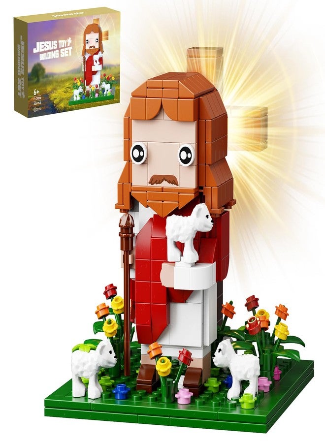 Vonado Jesus Building Block Set, The Shepherd God，Compatible with Lego Jesus Building Toy, Bible Story Jesus Figures with LED Light，Easter, Christmas, Christian Gift for Adults and Kids Age 6+(324PCS) - Image 1