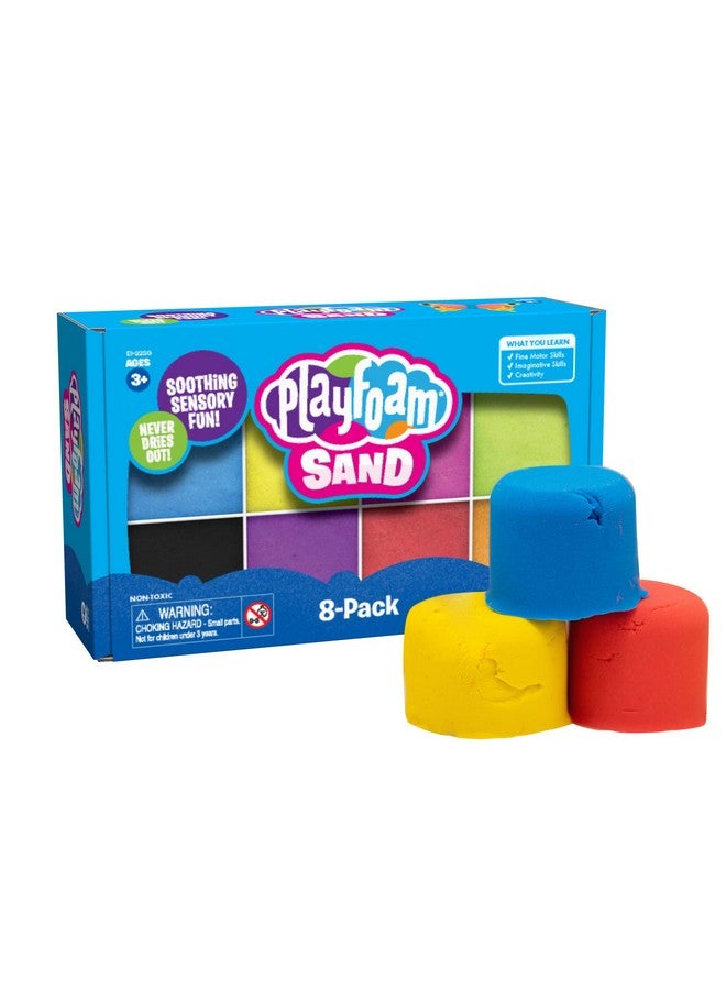 Educational Insights Playfoam Sand 8-Pack, Play Sand Set, 8 Assorted Colors, 6 Oz. Each, Sensory Toy For Kids, Elementary Classroom Must Haves, Ages 3+ - Image 1