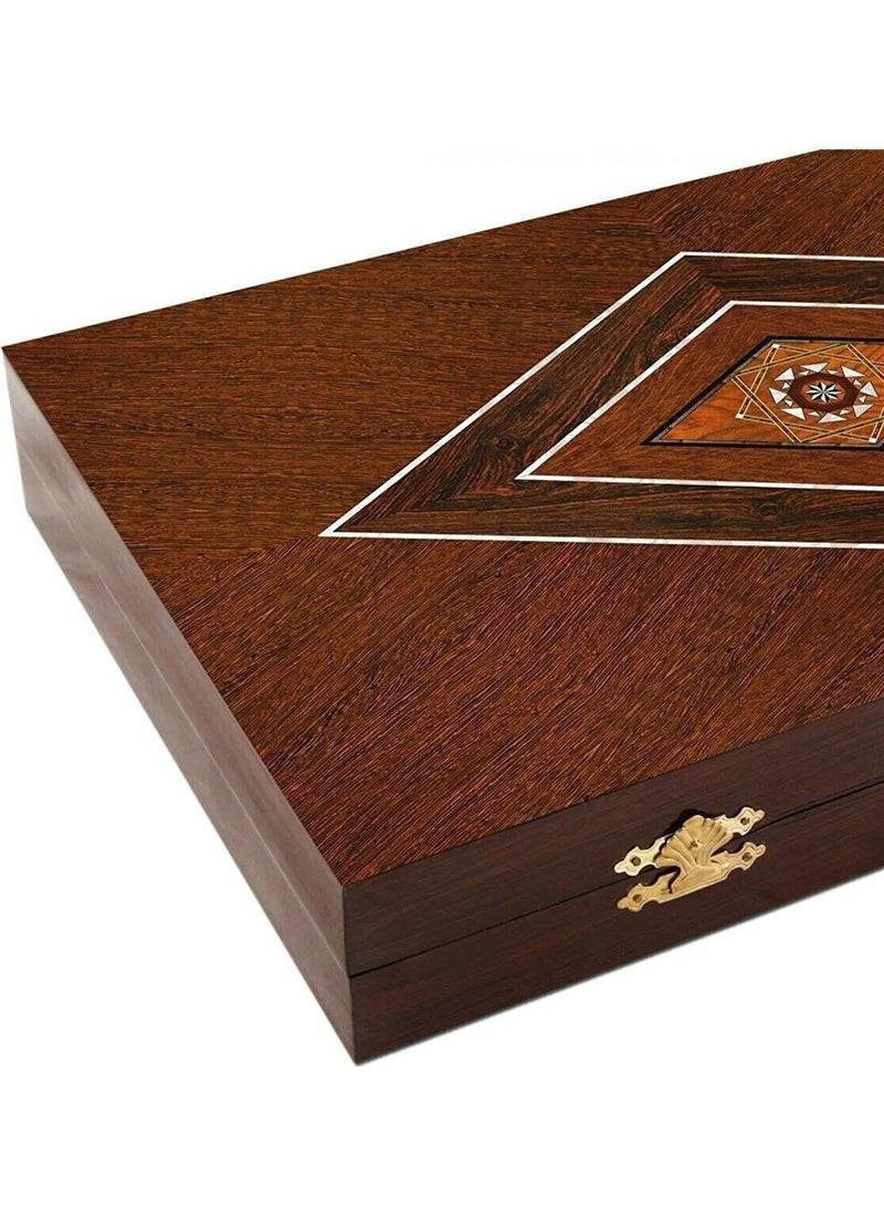 Megame - Personalized Backgammon with Bag, Wooden Backgammon Set with Checker Holder, Luxury Backgammon Set, Wooden Backgammon with Checker - Image 1