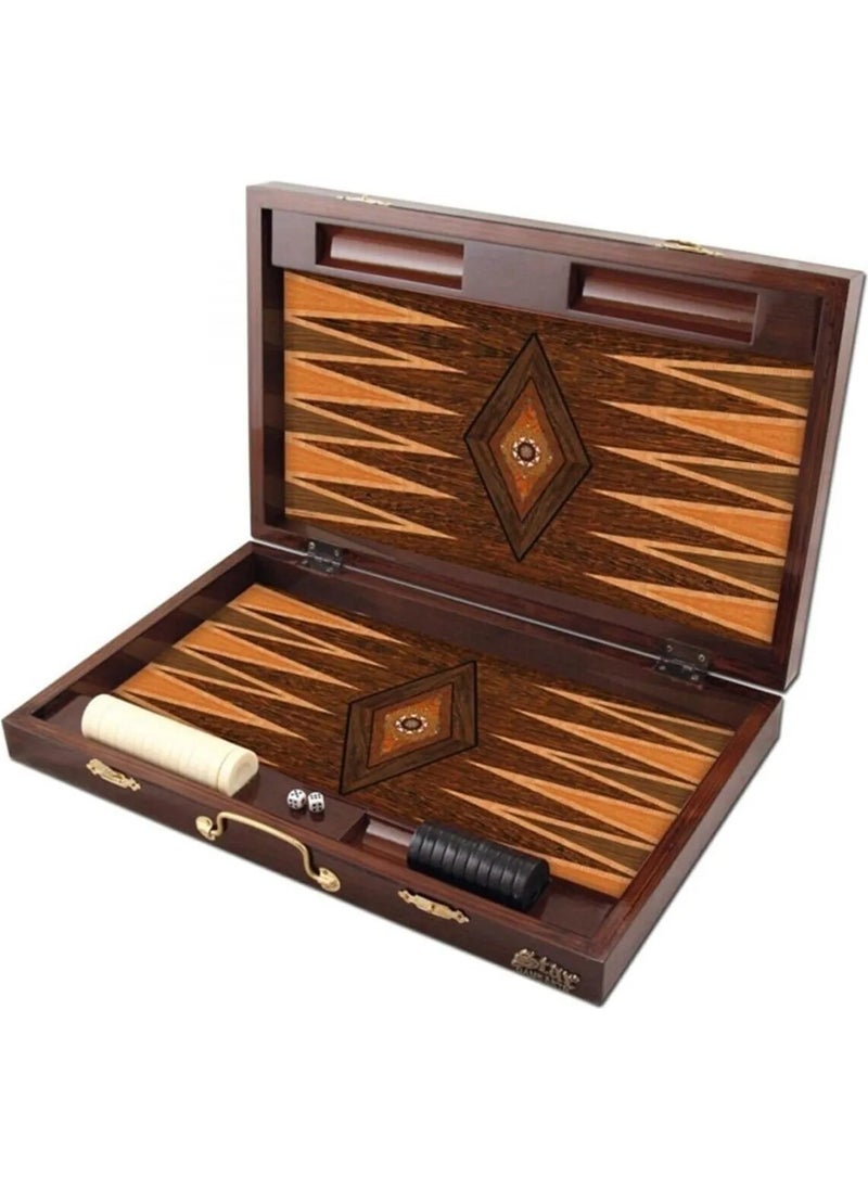 Megame - Personalized Backgammon with Bag, Wooden Backgammon Set with Checker Holder, Luxury Backgammon Set, Wooden Backgammon with Checker - Image 1