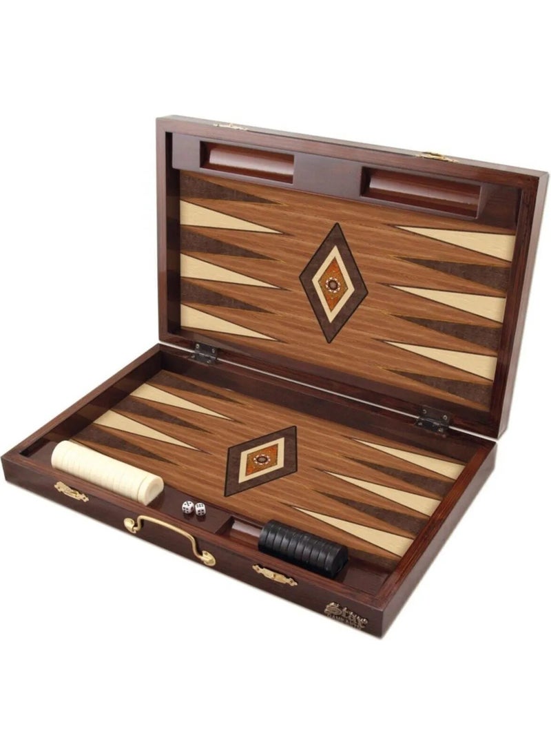 Megame - Personalized Backgammon with Bag, Wooden Backgammon Set with Checker Holder, Luxury Backgammon Set, Wooden Backgammon with Checker - Image 1