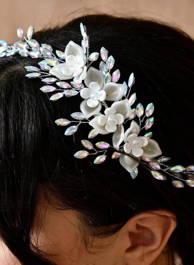 FEYA Hair Accessories For Women's & Girls For Wedding - Artificial Flowers & Pearl Style Side Juda Bun Accessories - Floral Bridal Brooch & Hair Pins - Hairstyle Decoration Bride Clips - Image 3