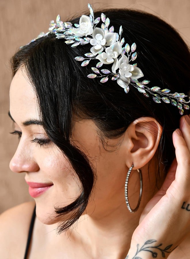 FEYA Hair Accessories For Women's & Girls For Wedding - Artificial Flowers & Pearl Style Side Juda Bun Accessories - Floral Bridal Brooch & Hair Pins - Hairstyle Decoration Bride Clips - Image 4