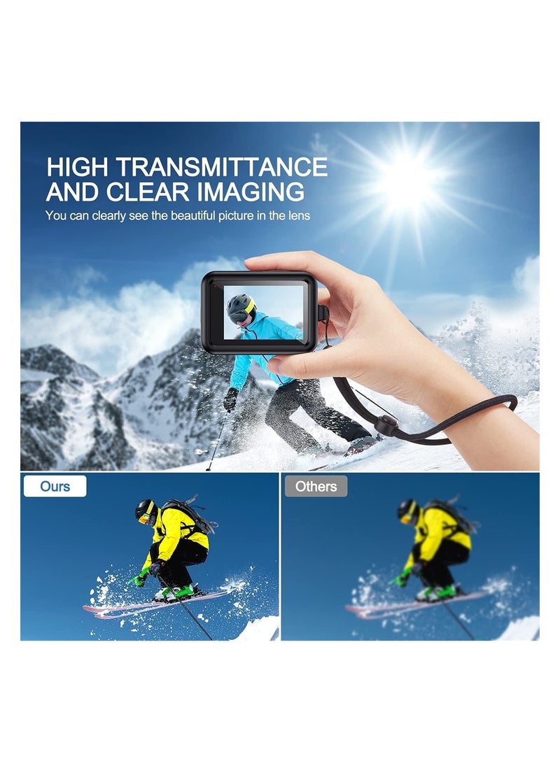 GoPro Hero 10 Black Tempered Glass Screen Protector and Silicone Sleeve with Lanyard Replacement Side Door  - Image 4