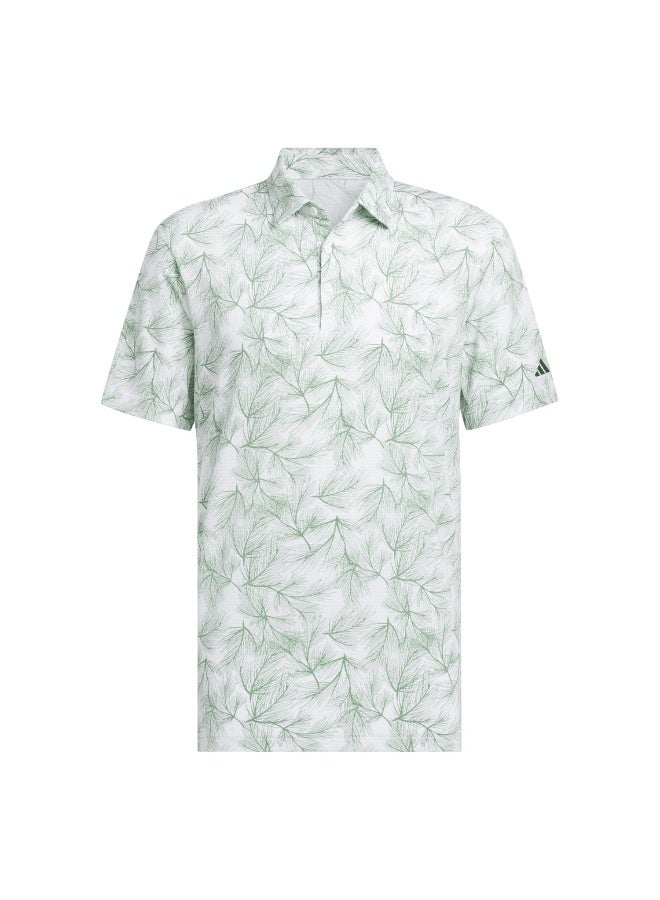 Adidas Adidas Ult365 Pine Prt White Golf Polo Shirts For Men S - Image 1