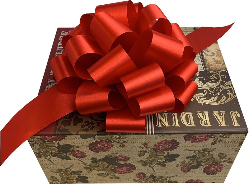 Gift Wrap Etc. Large Red Ribbon Pull Bows - 9" Wide, Set of 6, Christmas, Wrapping, Wreath, Fundraiser, Decoration, Office, Big Gift Bows, Gift Basket, Valentine's Day, President's Day, Memorial Day. 4th ofJuly - Image 3