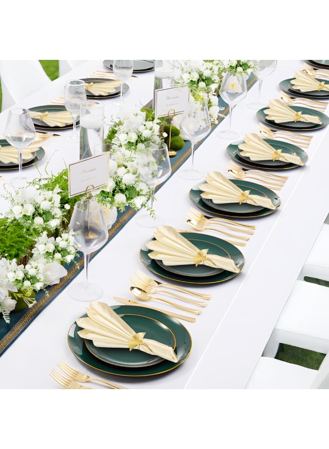 6 Pieces Ginkgo Biloba Napkin Ring Napkin Clasp Table Setting Decoration for Dinner Party Wedding - Image 5