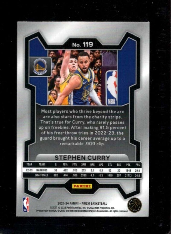 2023-24 PRIZM #119 STEPHEN CURRY NMMT WARRIORS - Image 2
