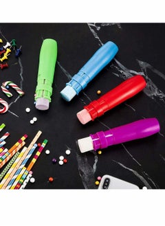 Y&D Chalk Holders Sidewalk Railroad Holder Plastic Adjustable Clip Colorful Set for Teachers Students Office or Classroom On Blackboard Sticker Chalkboard 5  - Image 1