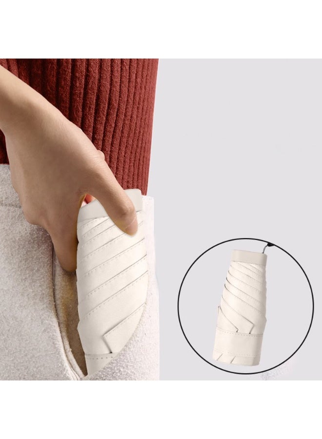 JAYATO Mini Umbrella with Capsule Case Sunshine UPF50 for Rainy and Sunny Days Black - Image 2