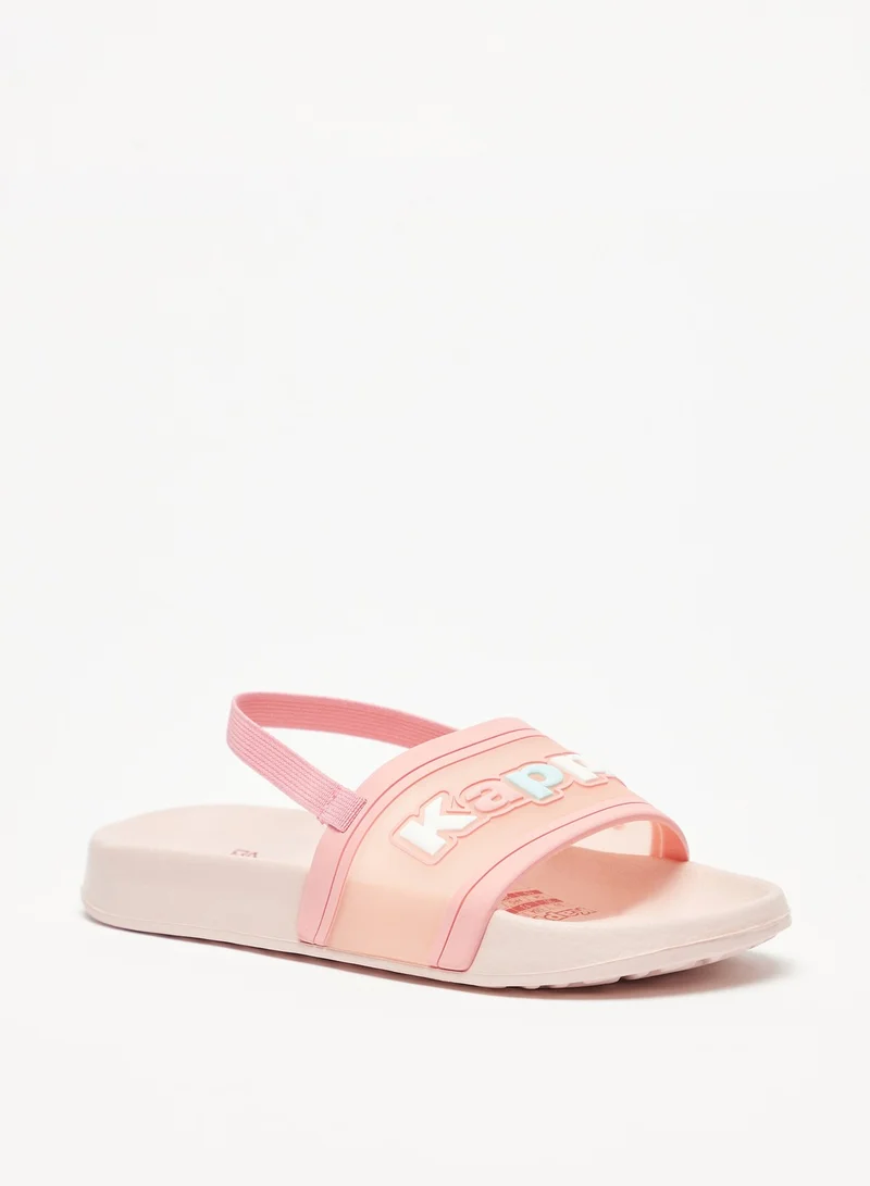 Kappa Girls Logo Detail Slip On Slide Slippers with Elastic Strap