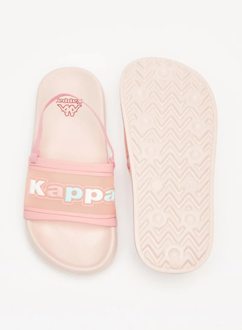 Kappa Girls Logo Detail Slip On Slide Slippers with Elastic Strap