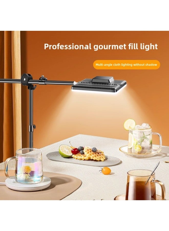 Food Fill Light Led Photography Professional Studio Anchor Desktop Still Life Jewelry Kitchen Dishes Light-Light Source Color: + Desktop Overhead Shooting  - Image 2