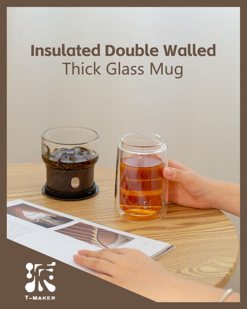 ZENS Modern Glass Infuser Teapot, One Touch Tea Maker for Loose Leaf Tea with Insulated Mug and Portable Case. Enchanted Pot Alternatives for Tea Lover Gifts - Image 4