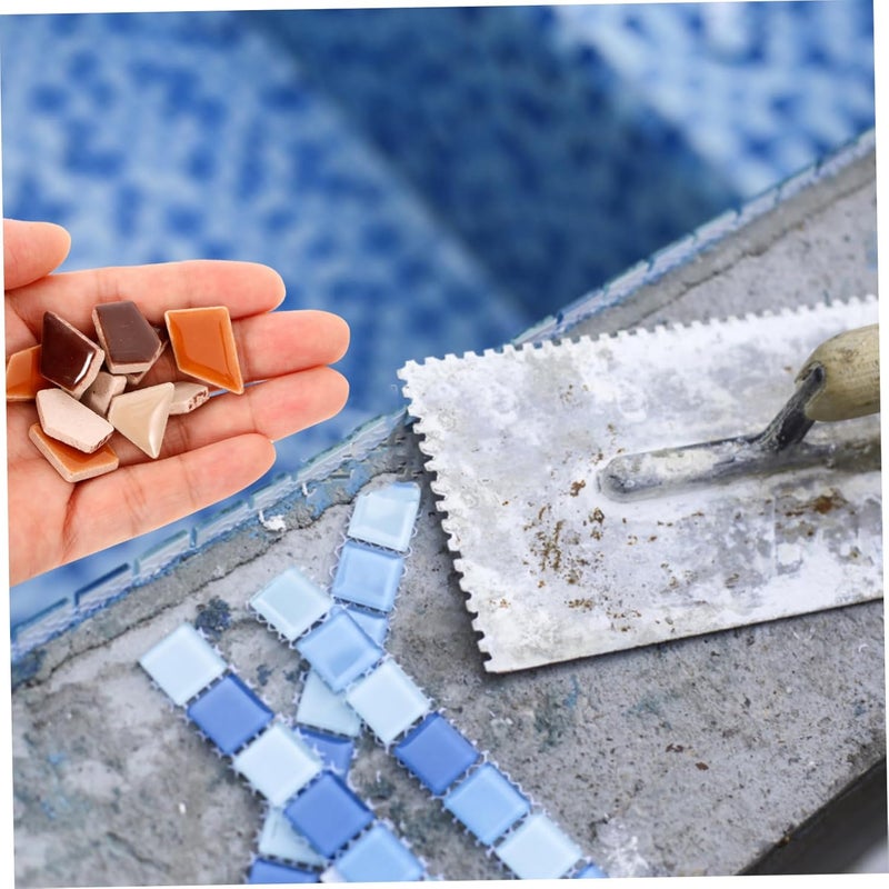 Uonlytech 1bag Edflife Mosaic Tiles DIY Craft Supplies Ceramic Variety Pack Stained Ceramic Tiles for Crafts Outdoor Mosaic Material - Image 5