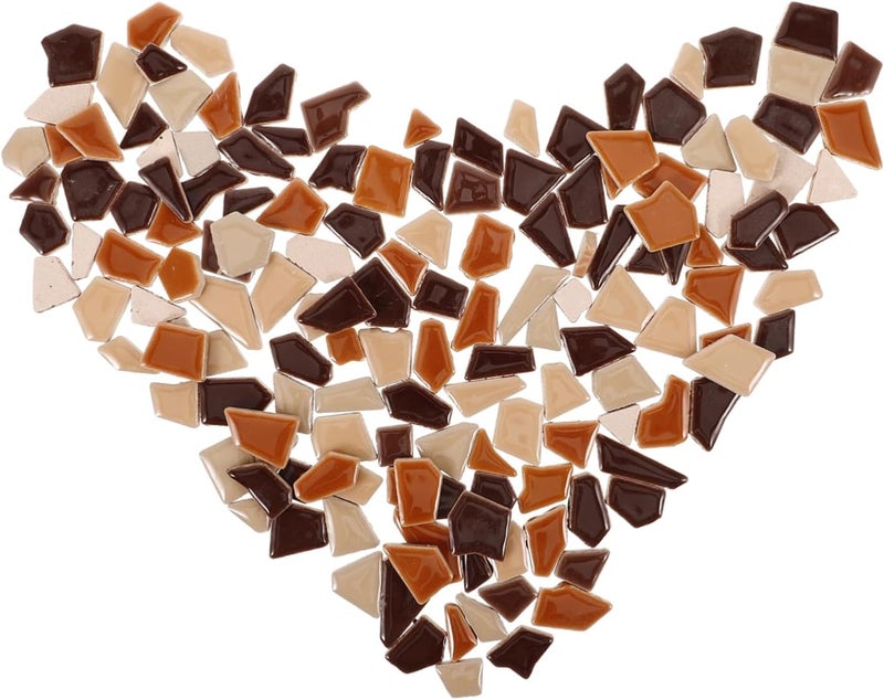 Uonlytech 1bag Edflife Mosaic Tiles DIY Craft Supplies Ceramic Variety Pack Stained Ceramic Tiles for Crafts Outdoor Mosaic Material - Image 1