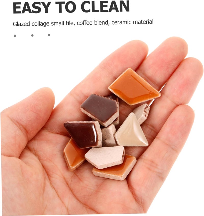 Uonlytech 1bag Edflife Mosaic Tiles DIY Craft Supplies Ceramic Variety Pack Stained Ceramic Tiles for Crafts Outdoor Mosaic Material - Image 2