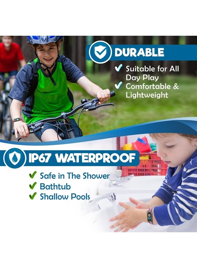 Inspiratek Kids Fitness Tracker for Kids Age 5-16 (5 Colors)，Waterproof Kids Fitness Watch，Kids Pedometer Watch，Watch for Kids，Step/Activity Tracker for Kids，Easy to Use Kids Tracker Watch (Black) - Image 5