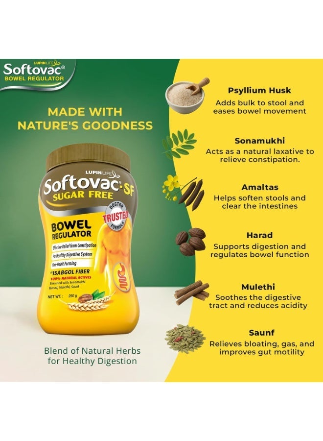 Softovac-SF سوفطوفاك-SF (خالي من السكر) منظم الأمعاء 250 جرام - 100% مكونات طبيعية: تركيبة غنية بالألياف مع سوناموكي، هاراد، موليثي، ساونف وغيرها. - Image 4