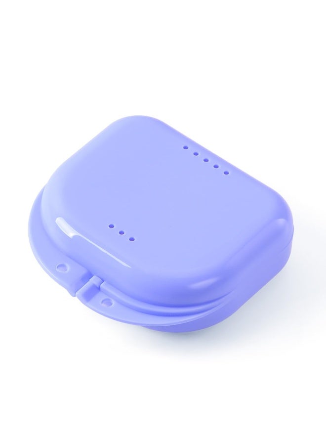 JMU حافظة جهاز التقويم JMU مع فتحات تهوية، حافظة واقي الفم حاوية تخزين الأسنان (بنفسجي) - Image 1