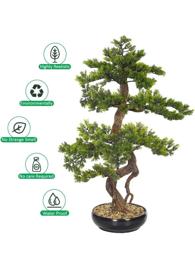 Yatai - Yatai Decor Luxurious Artificial Bonsai Tree Lifelike Artificial Plants with Pots,Enhance Your Living Space with Evergreen ,Eco-Friendly, Maintenance Free Fake Plants for Home Office Decor (85 Cm) - Image 1