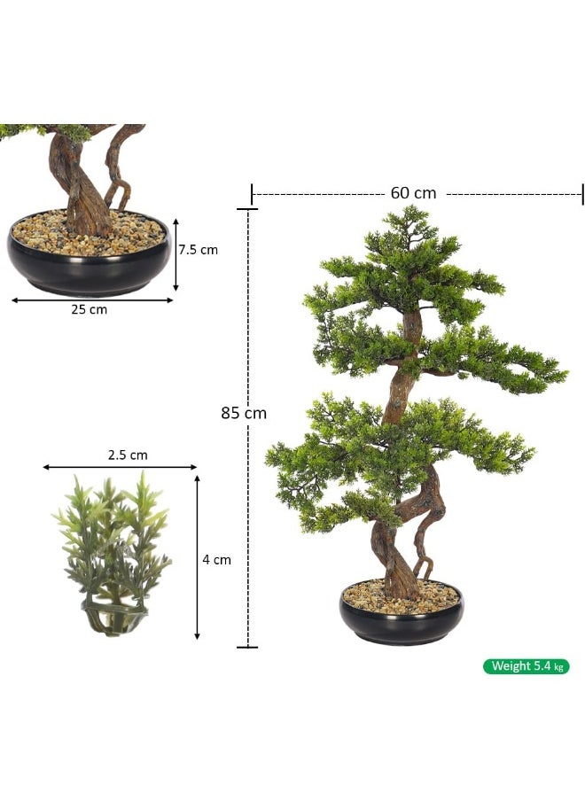 Yatai - Yatai Decor Luxurious Artificial Bonsai Tree Lifelike Artificial Plants with Pots,Enhance Your Living Space with Evergreen ,Eco-Friendly, Maintenance Free Fake Plants for Home Office Decor (85 Cm) - Image 1
