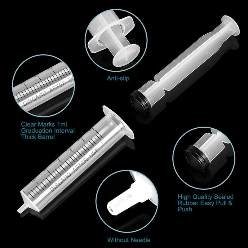 A AKRAF 3 Pack Plastic 30ml Syringes with Cap, Sterile Syringe Individually Packaged for Labs, Liquid Measuring, Feeding Pets, Oil or Glue Applicator - Image 3
