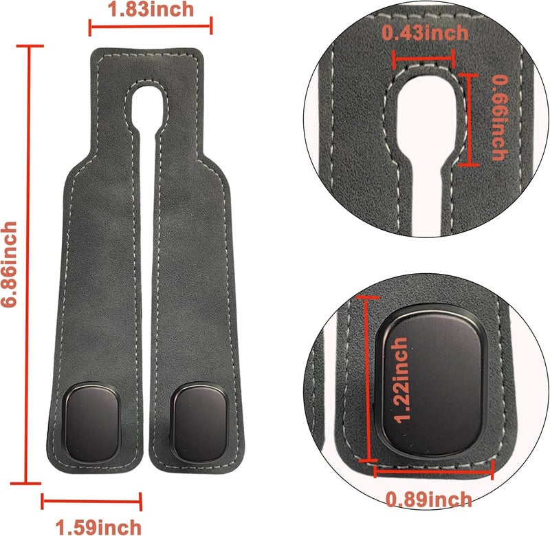Xfopz Car Seat Hooks, Car Seat Back Storage Hook Double Hook, Headrest Hooks for Car, Car Hooks for Purses and Bags (2, Grey) - Image 2