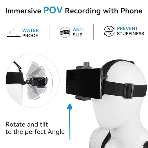 MEKICOWL Mobile Phone Chest Strap Harness Mount Head Strap Holder Kit for VLOG/POV, Compatible with iPhone, Samsung, GoPro Hero 9, 8,7, 6, 5, 4, 3,2, 1, DJI Osmo,and Action Cameras - Image 3