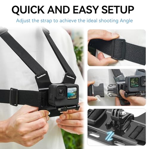 MEKICOWL Mobile Phone Chest Strap Harness Mount Head Strap Holder Kit for VLOG/POV, Compatible with iPhone, Samsung, GoPro Hero 9, 8,7, 6, 5, 4, 3,2, 1, DJI Osmo,and Action Cameras - Image 4