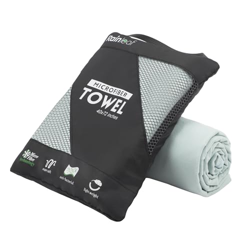 Rainleaf Microfiber Towel Perfect Travel & Gym & Camping Towel. Quick Dry - Super Absorbent - Ultra Compact - Lightweight. Suitable for Trip, Beach, Shower, Backpacking, Pool - Image 1