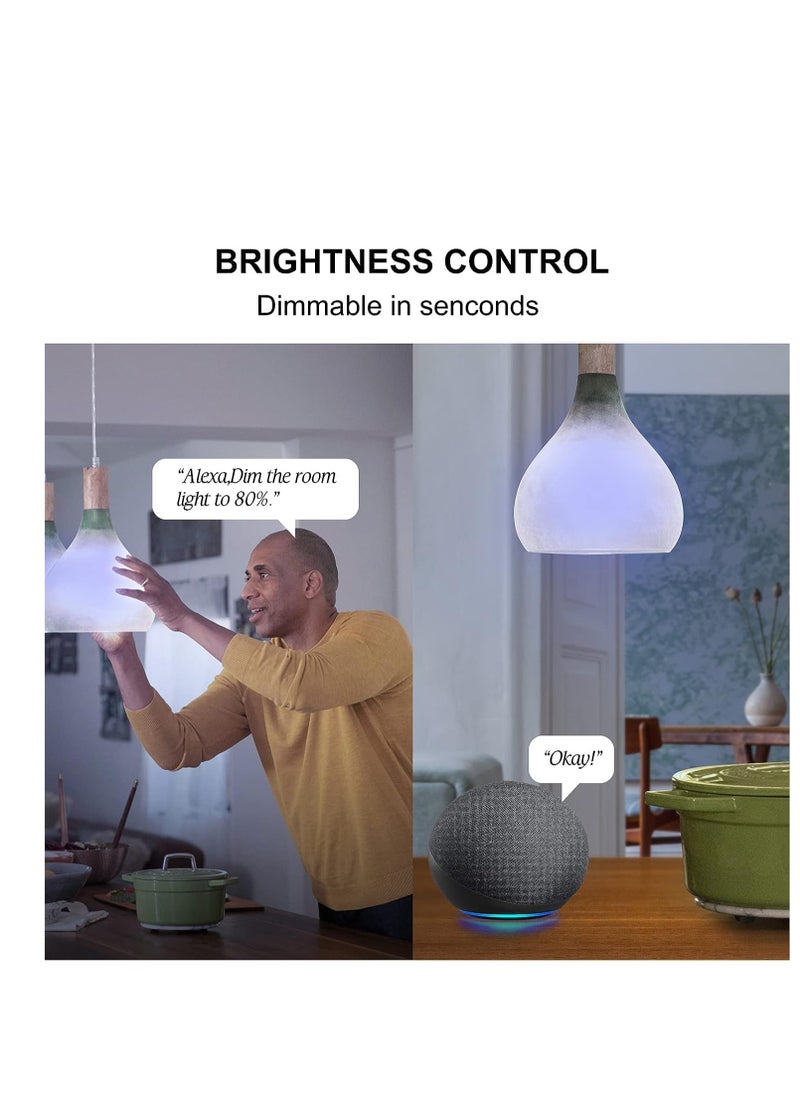 Generic - WiFi Smart light Bulbs That Work with Alexa/Google Assistant A19 Daylight (5000K) No Hub Required 800LM 60W High CRI)90W Equivalent - Image 1