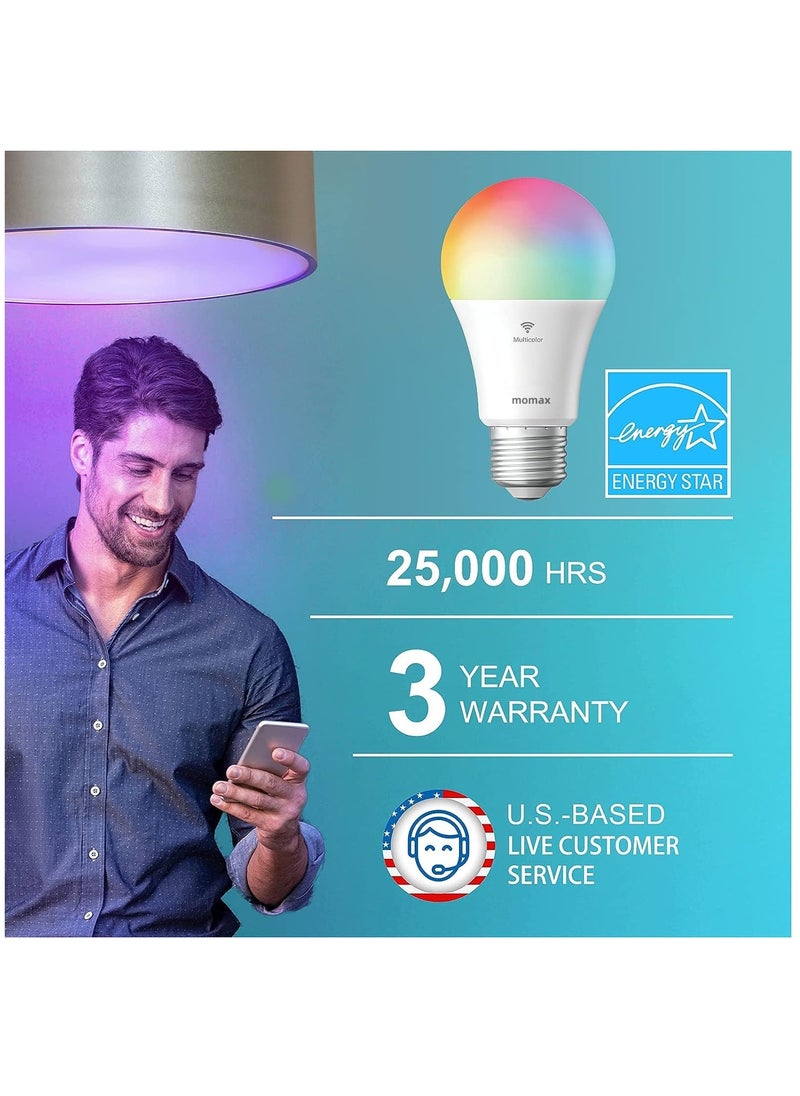 Generic - WiFi Smart light Bulbs That Work with Alexa/Google Assistant A19 Daylight (5000K) No Hub Required 800LM 60W High CRI)90W Equivalent - Image 1