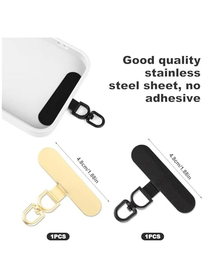 2pcs Universal Phone Lanyard Tab, 360° Rotatable Strap Connector Metal Patch - Image 2