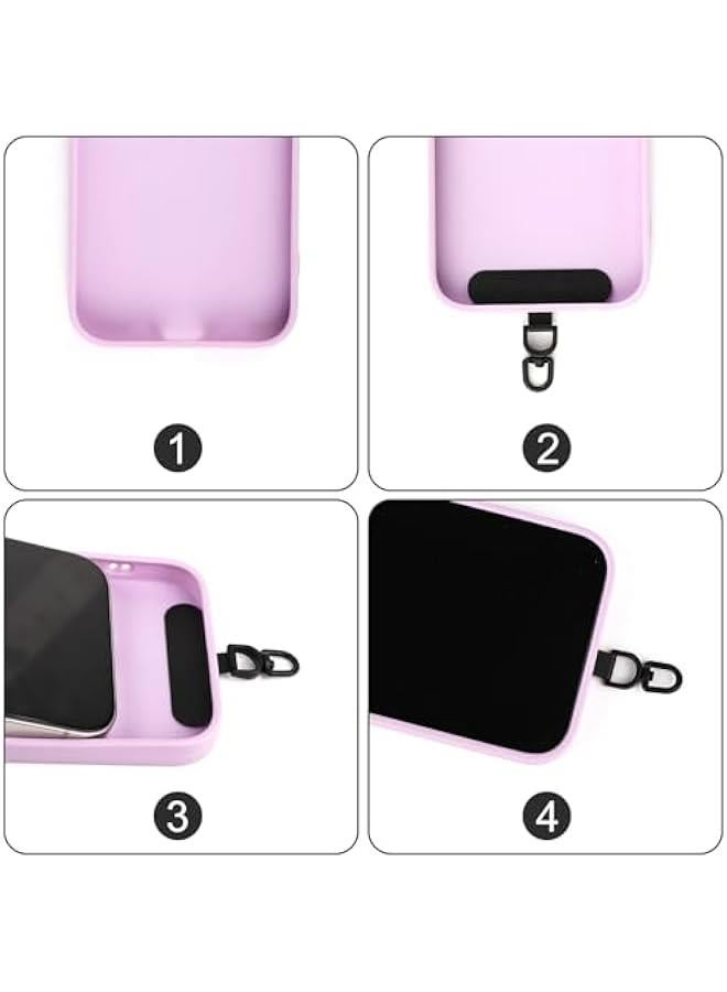 2pcs Universal Phone Lanyard Tab, 360° Rotatable Strap Connector Metal Patch - Image 5