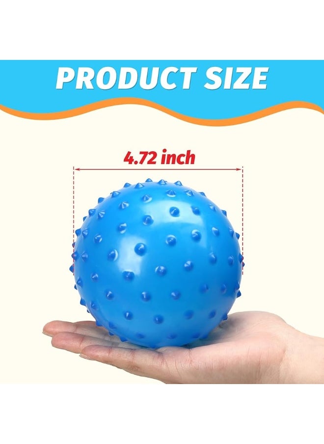 LoveInUSA - LOVEINUSA Bounce Ball, 12 PCS Sensory Balls Knobby Party Balls Massage Balls with Air Pump Set 4.72" - Image 1
