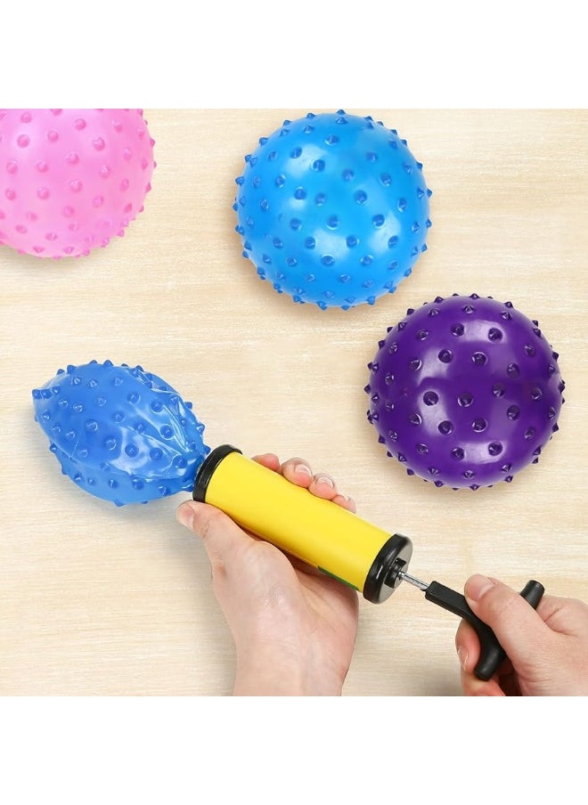 LoveInUSA - LOVEINUSA Bounce Ball, 12 PCS Sensory Balls Knobby Party Balls Massage Balls with Air Pump Set 4.72" - Image 1