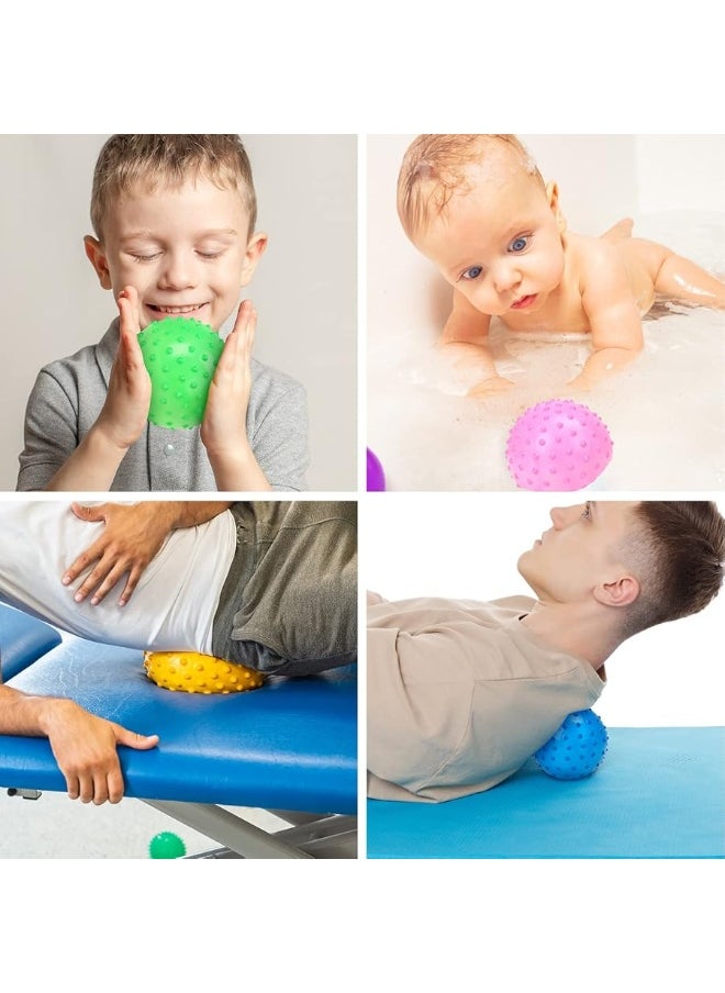 LoveInUSA - LOVEINUSA Bounce Ball, 12 PCS Sensory Balls Knobby Party Balls Massage Balls with Air Pump Set 4.72" - Image 1