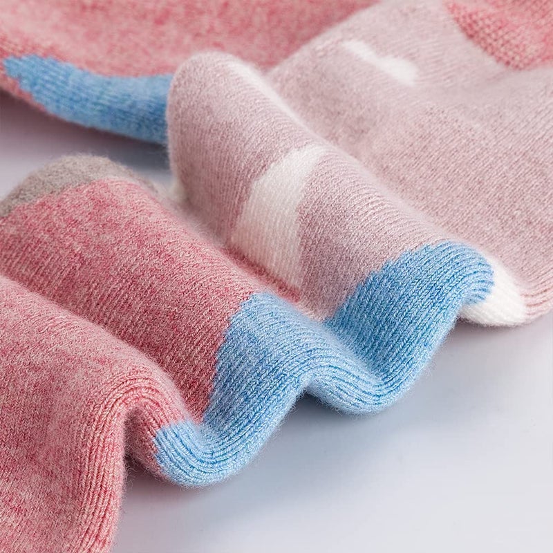 OutdoorMaster Kids Ski Socks 2 Pack - Merino Wool Blend, Over the Calf Design (M, Mt View - 2) - Image 4