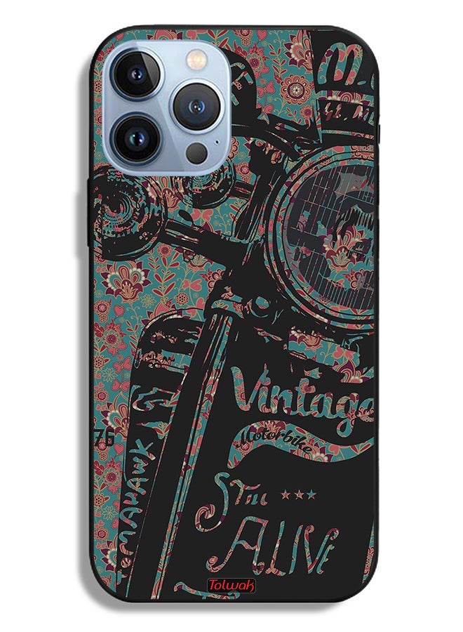 Tolwak Apple iPhone 13 Pro Max Protective Case Vintage Motorbike - Image 2