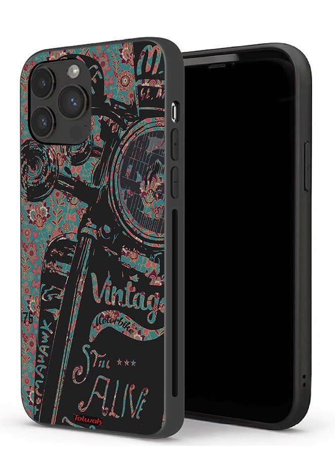 Tolwak Apple iPhone 13 Pro Max Protective Case Vintage Motorbike - Image 1