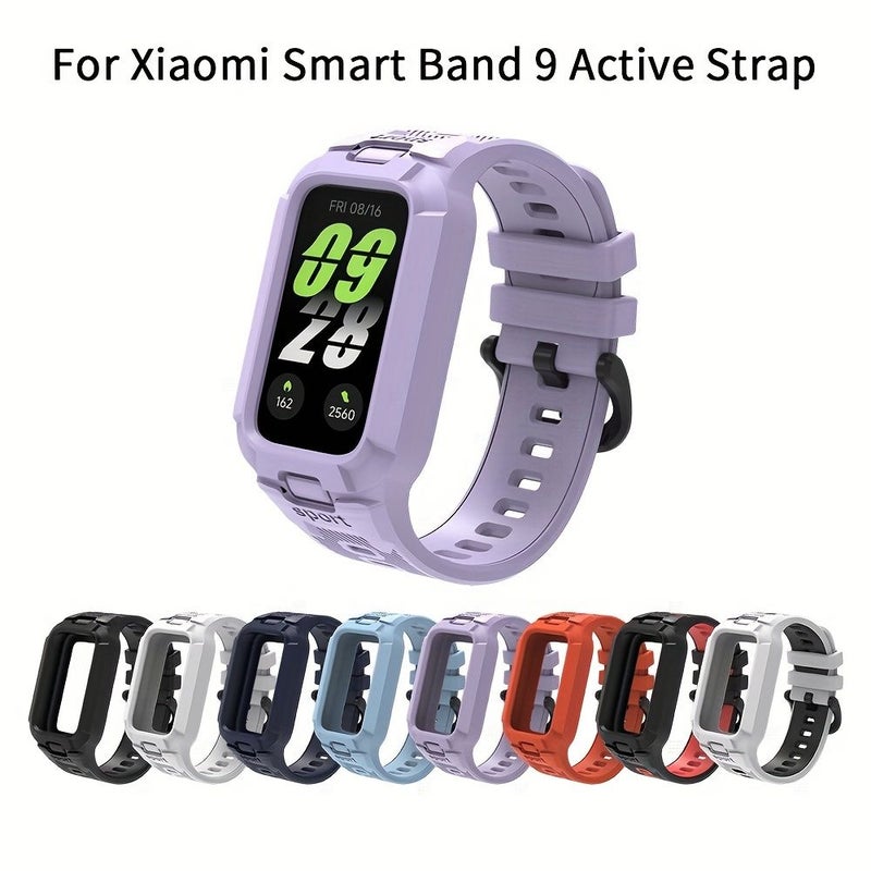 حزام وجراب رياضي من TPU برتقالي 2 في 1 لساعة Mi Band 8 9 Active - Image 4