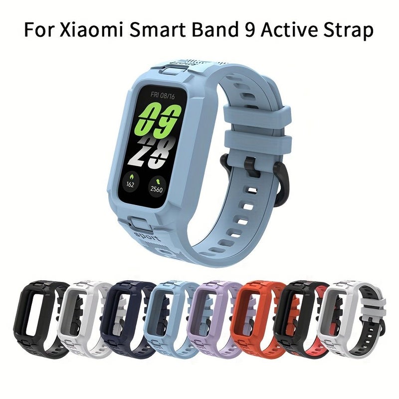 حزام وجراب رياضي من TPU برتقالي 2 في 1 لساعة Mi Band 8 9 Active - Image 1