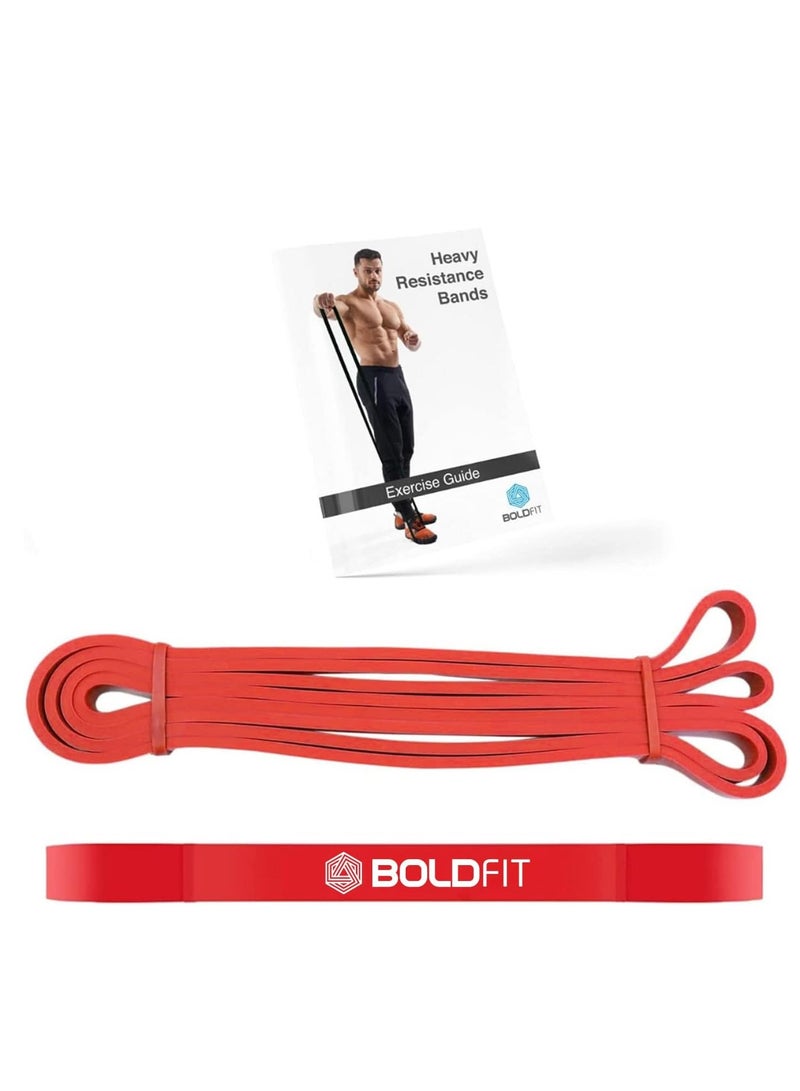 BOLDFIT Boldfit Natural Rubber Heavy Resistance Band For Workout Set Exercise&Stretching Pull Up Bands For Home Exercise For Gym Men&Women Resistance Bands Loop Bands Toning Bands Resistance Band Red(7-15Kg)  - Image 1