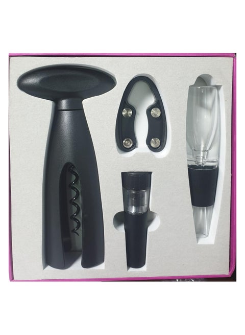 4-Piece Bottle Opener Set Black 20x5x20cm