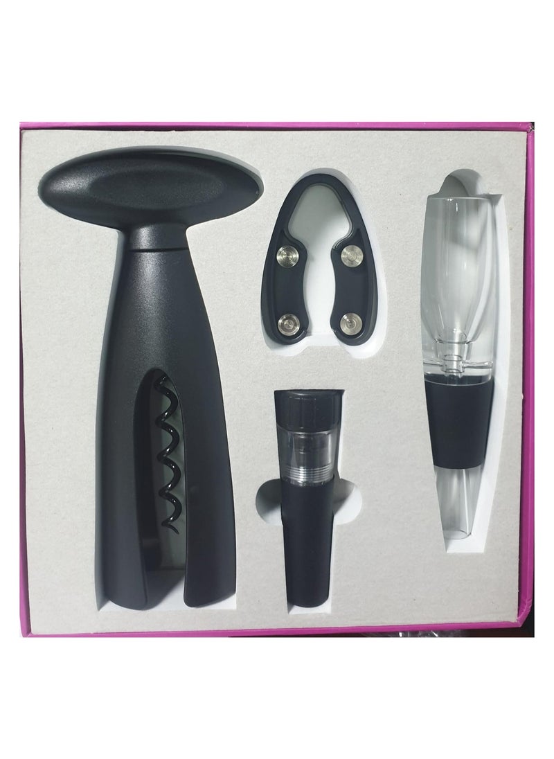 Vitacelli 4-Piece Bottle Opener Set Black 20x5x20cm  - Image 1