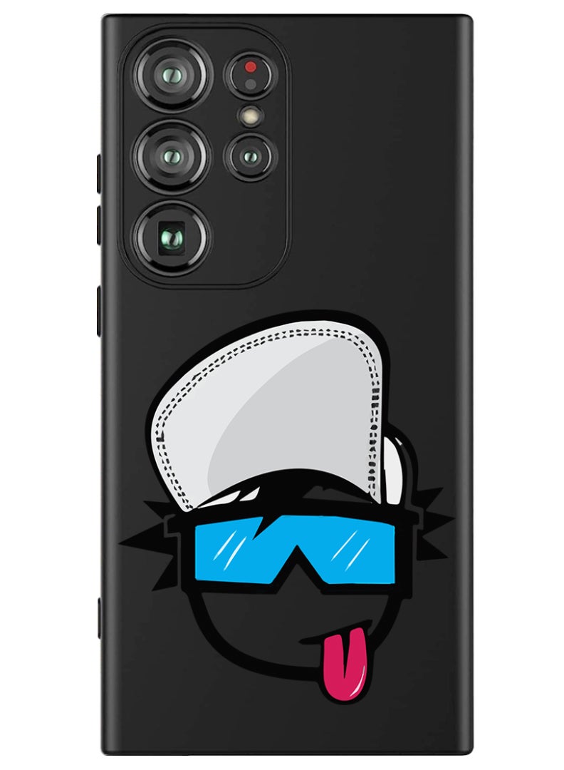 Theodor Protective Slim Fit Case Liquid Silicone Cover with Full Body Protection Anti-Scratch Shockproof Case For Samsung Galaxy S24 Ultra (Black) - Crew 5 - Image 1